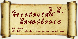 Hristoslav Manojlović vizit kartica